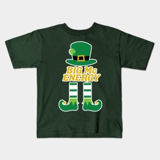 Big Mc Energy Leprechaun Irish Last Name St. Patrick's Day. Kids T-Shirt